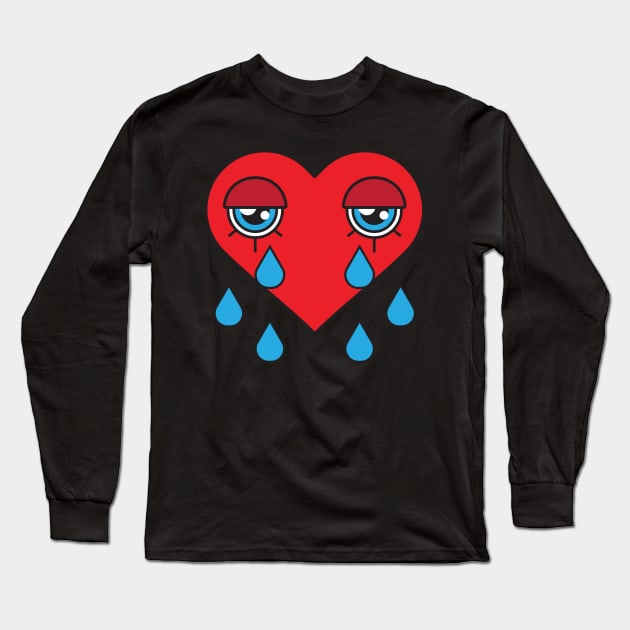 sad heart Long Sleeve T-Shirt by Sobchishin